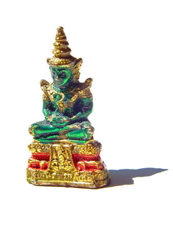 Small Buddha image isolatedの写真素材