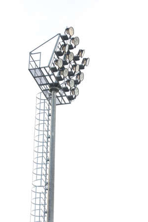 Light pole isolated on white backgroundの写真素材