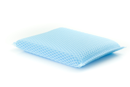 sponge net for wash isolated on white backgroundの写真素材