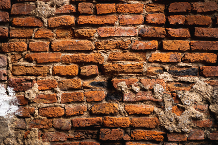 old red brick wall backgroundの写真素材