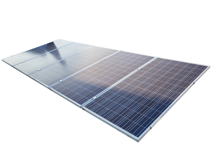 solar photovoltaic panels isoleted on white background.の写真素材