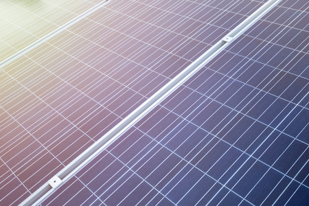 Close up solar photovoltaic panels Technology for renewable energy solution.の写真素材