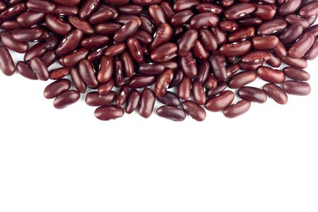 Red bean on white backgroundの写真素材