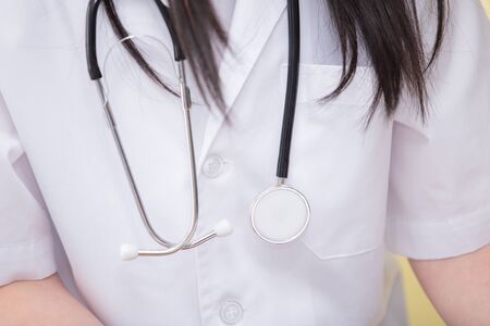 The doctor women with stethoscope.の写真素材