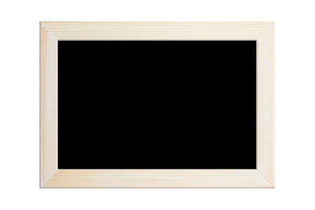 Blackboard or photo wood frame isolated on white background, clipping path.