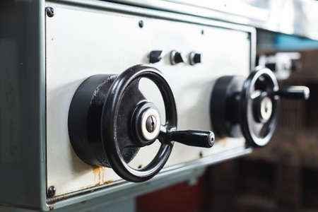 Handle control machine in factory.の写真素材