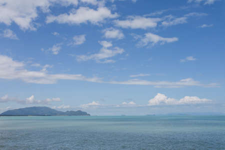  sea and sky on bright blue 	の写真素材