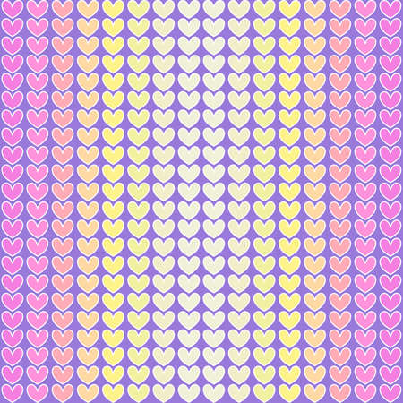 multicolored hearts pattern on purple background