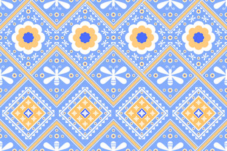 Abstract ethnic geometric pattern,print,border,tradition,ethnic oriental floral seamless...