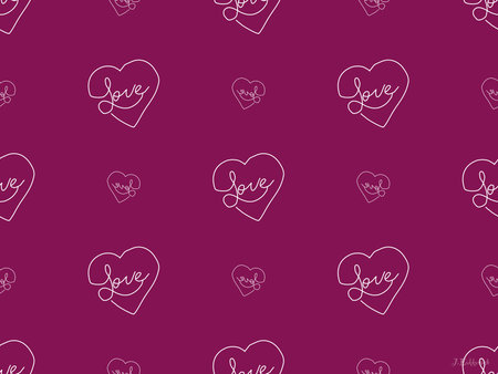 Love cartoon character seamless pattern on pink background