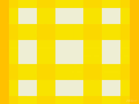 Plaid cartoon character seamless pattern on yellow backgroundのイラスト素材