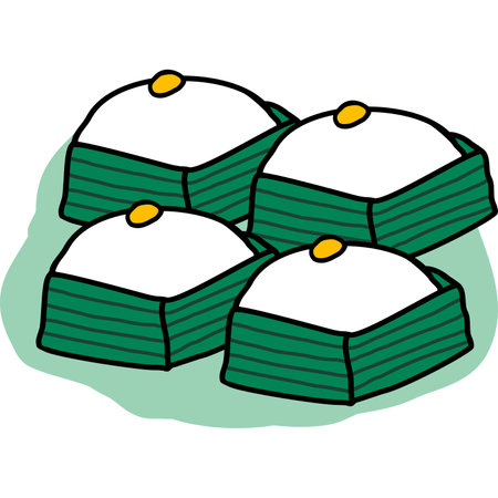 Kanom tako cartoon in icon styleのイラスト素材