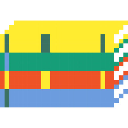 book cartoon icon in pixel styleのイラスト素材