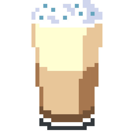coffee cartoon icon in pixel styleのイラスト素材