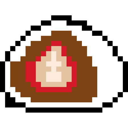 Daifuku cartoon icon in pixel styleのイラスト素材