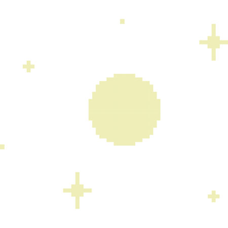 Moon cartoon icon in pixel style