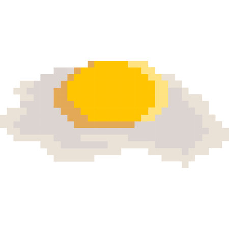 cracked eggs cartoon icon in pixel styleのイラスト素材