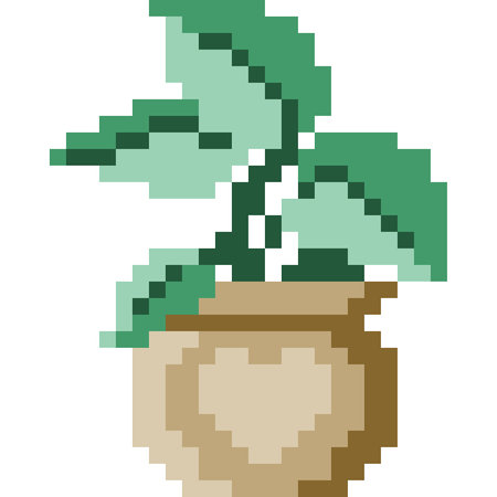 Tree cartoon icon in pixel styleのイラスト素材