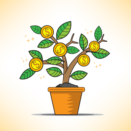 money tree growのイラスト素材