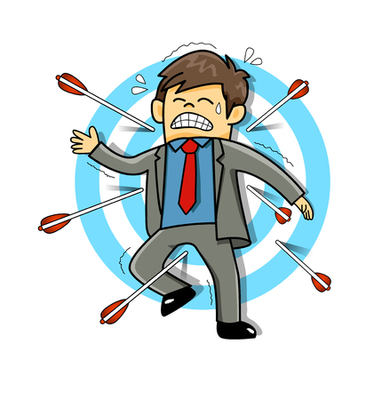 business target success dangerのイラスト素材