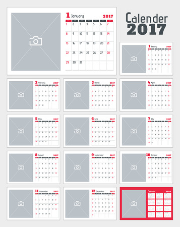 2017 Calendar Planner Designのイラスト素材