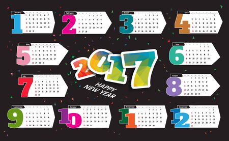 2017 Calendar Planner Designのイラスト素材