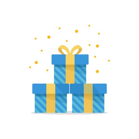 Opened gift box, surprise conceptのイラスト素材