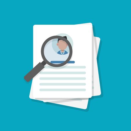 Find personal skills, searching employeesのイラスト素材