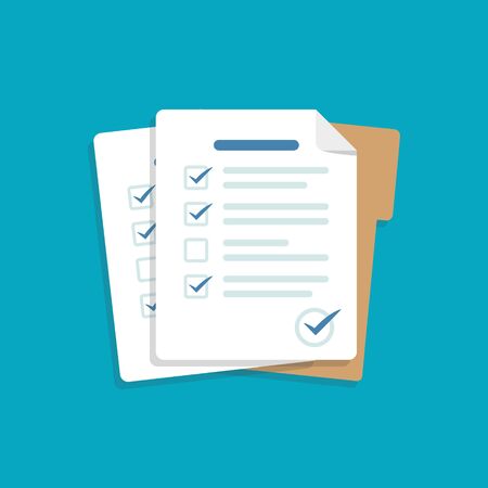 Contract documents pile vector illustrationのイラスト素材