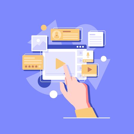 User Interface Design, Application development and UI, UX design. Creative vectorのイラスト素材