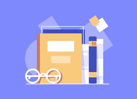 education concept,Learning,Books and reading,flat design icon vector illustrationのイラスト素材