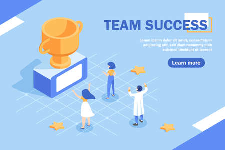 Success concept banner. Can use for web banner, infographics, hero images,flat design icon vector illustrationのイラスト素材