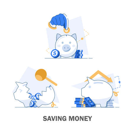 Investment analysis concept banner,Financial planning,Data analysis concept,Business concept for marketing ,analysis and brainstorm,flat design icon vector illustrationのイラスト素材