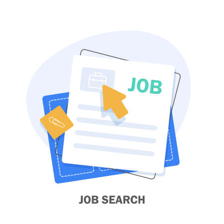 job search,Modern flat business recruiters illustrationのイラスト素材