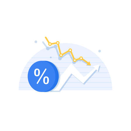 Investment analysis concept banner,Financial planning,Data analysis concept,Business concept for marketing ,analysis and brainstorm,flat design icon vector illustrationのイラスト素材