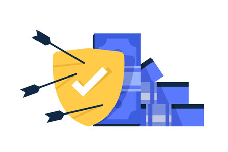 Financial insurance money protection guarantees, cash secure investmentのイラスト素材