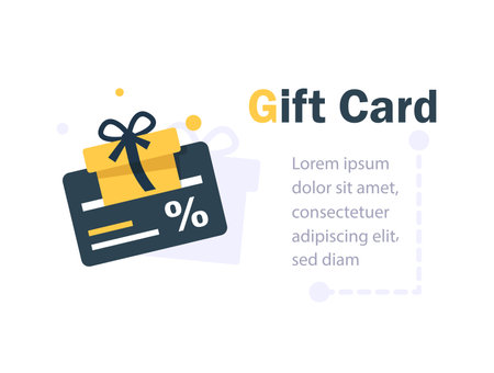 Gift card,redeem present box, more discount, perks concept,loyalty program, earn pointsのイラスト素材