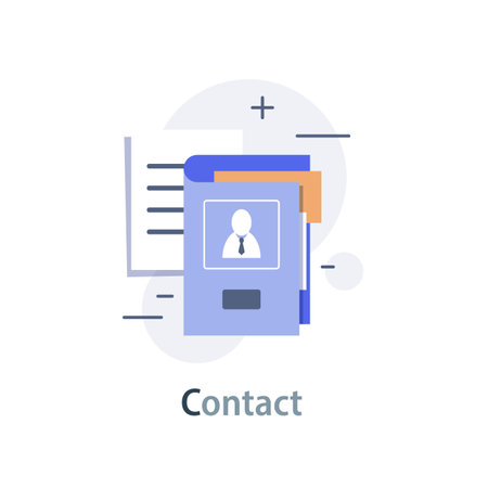 List of names and personal information,Modern flat design concept for Landing page website, mobile apps ui ux,flat design icon vector illustrationのイラスト素材