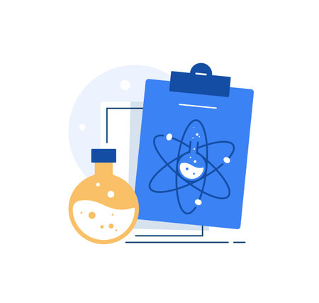Biogenetic concept,glass tube bio sample growth, DNA research,science education,data and analysisのイラスト素材