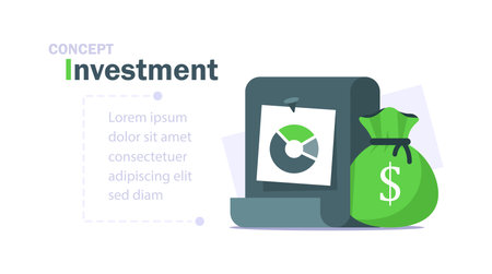 personal finances,Investing Plans set concept,Save Investment. Strategy and return on investmentのイラスト素材