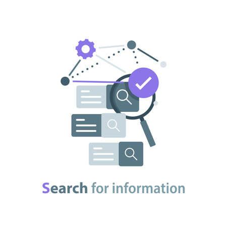 Search investment,Financial investment and management,flat design icon vector illustrationのイラスト素材