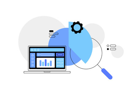Digital data processing. Statistics and analysisのイラスト素材