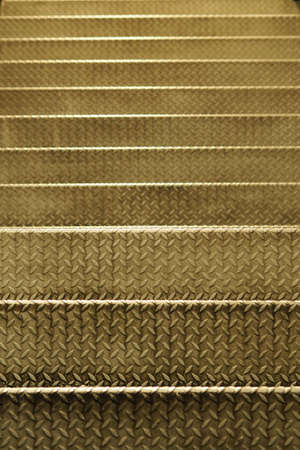 Non slip steel stairs view from bottomの写真素材