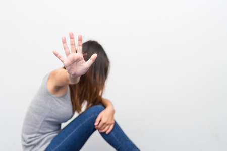 stop abused women,  violence against Women, international women's dayの写真素材