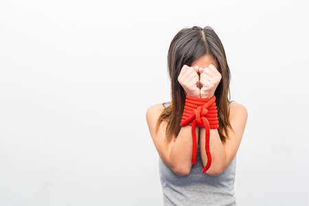 stop abused women,  violence against Women, international women's dayの写真素材