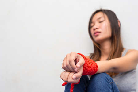 stop abused women,  violence against Women, international women's dayの写真素材