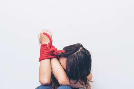 stop abused women,  violence against Women, international women's dayの写真素材