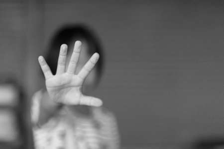 Stop abusing boy violence. child bondage , violence, terrified , A fearful child , Human Rights Day...