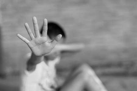 Stop emotional stress and pain, afraid, restricted, trapped, call for help, struggle, terrified,...