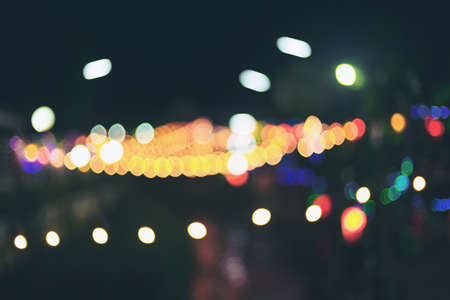 Photo of bokeh lights blur light bokeh abstrac background in vintage conceptの写真素材